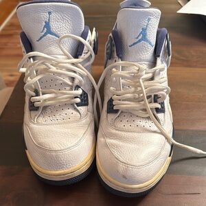 Men’s white Jordan with blue